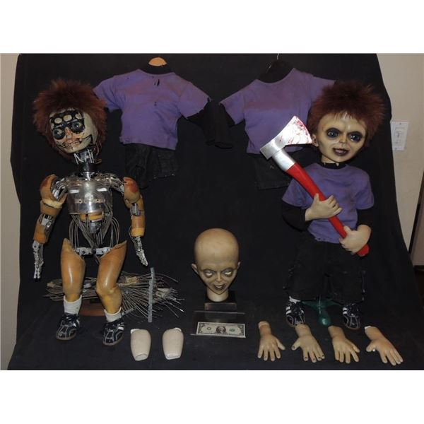 SEED OF CHUCKY GLEN GLENDA SCREEN MATCHED HERO ANIMATRONIC & ARMATURED PUPPETS W/ KNIVES