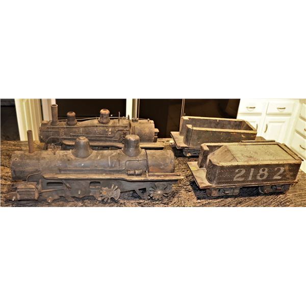 ZZ-CLEARANCE TRAINS ALL WOOD OLDEST KNOWN TO EXIST ANTIQUE FILMING MINIATURE