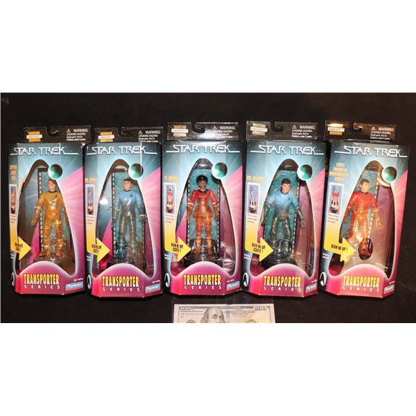 STAR TREK TOS TRANSPORTER SERIES COMPLETE COLLECTION OF 5