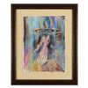 Image 1 : Marta Wiley, Framed Original Mixed Media Painting on Canvas, Thumb Printed and Hand Signed with Lett