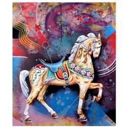 Yankel Ginzburg, "Carousel" Hand Signed Limited Edition Serigraph with Letter of Authenticity.