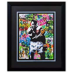 Nastya Rovenskaya- Original Mixed Media on Paper "Muhammad Ali"