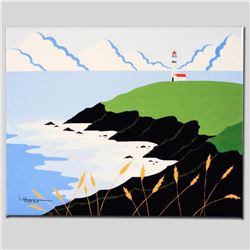 "Fisherman's Lighthouse" Limited Edition Giclee on Canvas by Larissa Holt, Numbered and Signed. This