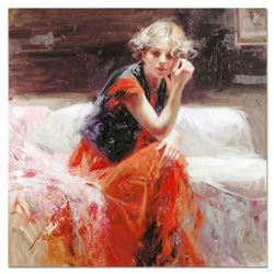 Pino (1939-2010), "Silent Contemplation" Artist Embellished Limited Edition on Canvas, AP Numbered a