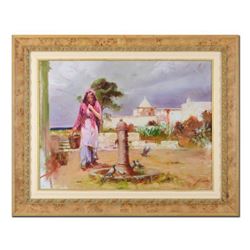 Pino (1939-2010)- Hand Embellished Giclee on Canvas "The Water Fountain"