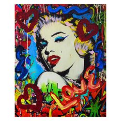 Nastya Rovenskaya- Mixed Media "Marilyn Monroe I"