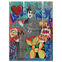 Nastya Rovenskaya- Original Oil on Canvas "His Ballon"