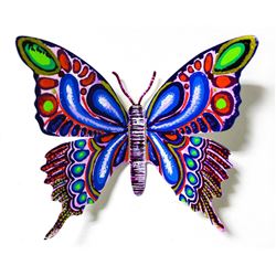 Patricia Govezensky- Original Painting on Cutout Steel "Butterfly XCVI"