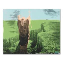 Ringo (Protege of Andy Warhol's Apprentice, Steve Kaufman), "Moses" One-of-a-Kind Hand Pulled Silksc