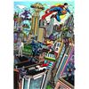 Image 2 : Charles Fazzino- 3D Construction Silkscreen Serigraph "SUPERMAN SAVES THE DAY"