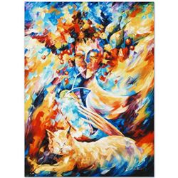 Leonid Afremov (1955-2019)  Night Cap  Limited Edition Giclee on Canvas, Numbered and Signed. This p