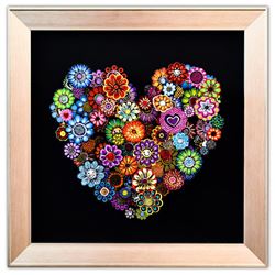 Patricia Govezensky- Original Painting on Cutout Steel "Hommage to Takashi (Mini Series) XII"