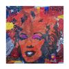 Image 1 : Jozza, "Marilyn" Hand Signed Original Mixed Media on Canvas with COA.