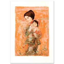 "Morning Stroll" Limited Edition Lithograph by Edna Hibel (1917-2014), Numbered and Hand Signed with