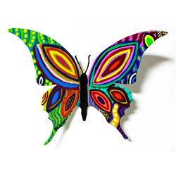 Patricia Govezensky- Original Painting on Cutout Steel "Butterfly CCLXXXVII"