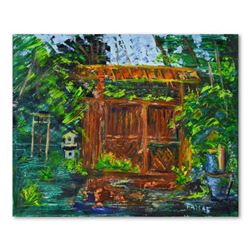 Elliot Fallas, "Zen Garden" Original Oil Painting on Canvas, Hand Signed with Letter of Authenticity