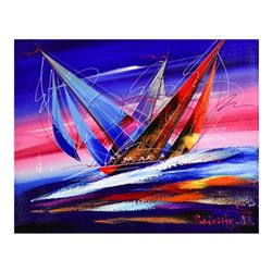 Natalia Sinkovsky, Hand Signed Original Acrylic Painting on Canvas with Letter Authenticity.