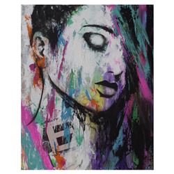 Jay Johansen, "Thoughtful" Hand Signed Original Painting on Canvas with COA.