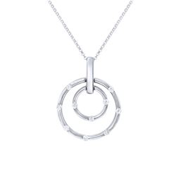 Natural 0.31 CTW Diamond Necklace 14K White Gold - REF-71Y3N