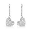 Image 1 : Natural 0.85 CTW Diamond Earrings 18K White Gold - REF-102W6H