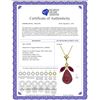 Image 2 : Genuine 9.3 ctw Ruby Necklace 14KT Yellow Gold - REF-30K2V