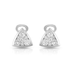 Natural 2 CTW Diamond Earrings 14K White Gold - REF-281N7Y