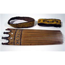 TWO ARM BANDS AND A HAIR COMB