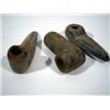 Image 1 : A COLLECTION OF THREE STONE PIPES