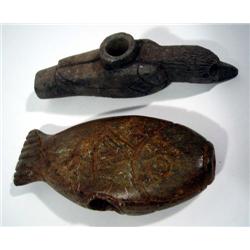 TWO STONE SMOKING PIPES