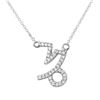 Image 1 : Natural 0.20 CTW Diamond Necklace 14K White Gold - REF-34T2X