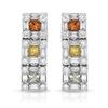 Image 1 : Natural 2.77 CTW Diamond & Baguette Earring 14K White Gold - REF-181F8M