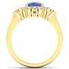 Image 2 : Natural 2.64 CTW Tanzanite & Diamond Ring 14K Yellow Gold - REF-103N3R