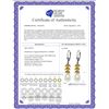 Image 2 : Genuine 9.2 ctw Pearl & Citrine Earrings 14KT White Gold - REF-45Y8F