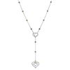 Image 1 : Natural 2.17 CTW Multi-Sapphire & Diamond Necklace 14K White Gold - REF-112F5M