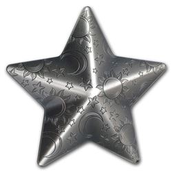 2018 Palau 1 oz Silver Antique Silver Twinkling Star (Abrasions)