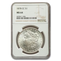 1878-CC Morgan Dollar MS-64 NGC