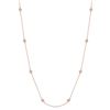 Image 1 : Natural 0.32 CTW Round Cut Bezel Set Diamond Train Necklace 18KT Rose Gold
