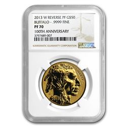 2013-W 1 oz Reverse Proof Gold Buffalo PF-70 NGC