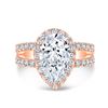 Image 1 : Natural 1.92 CTW Pear Cut Split Shank Diamond Engagement Ring 14KT Rose Gold