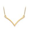 Image 1 : 14k Solid Gold V Necklace