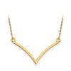 Image 1 : 14k Solid Gold V Necklace