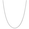 Image 1 : 14k White Gold 1 mm Cable Chain Necklace - 24 in.