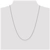 Image 2 : 14k White Gold 1 mm Cable Chain Necklace - 24 in.