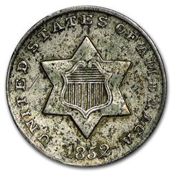 1852 Three Cent Silver XF