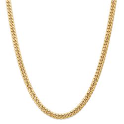 14k Yellow Gold 6.75 mm Semi-Solid Miami Cuban Chain - 28 in.