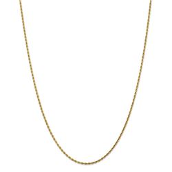 14k Gold 1.75 mm Diamond Cut Rope w/Lobster Clasp Chain - 18 in.