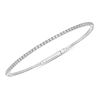 Image 1 : Natural 1.02 CTW Stackable Diamond Bangle Bracelet 14KT White Gold