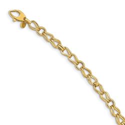 14k Yellow Gold 7 mm Fancy Link Bracelet - 7.5 in.