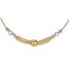 Image 1 : 14k Solid Two-Tone Gold Polished Fancy Necklace
