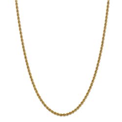 14k Yellow Gold 3 mm Regular Rope Chain - 28 in.